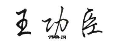 駱恆光王功臣行書個性簽名怎么寫