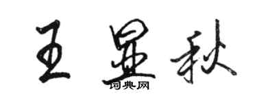 駱恆光王顯秋行書個性簽名怎么寫