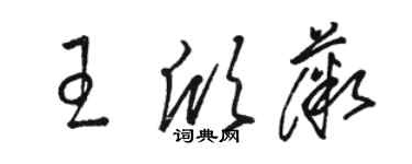 駱恆光王欣薇草書個性簽名怎么寫