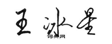 駱恆光王冰星行書個性簽名怎么寫