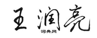 駱恆光王潤亮行書個性簽名怎么寫