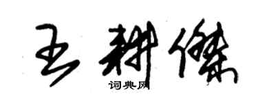 朱錫榮王耕傑草書個性簽名怎么寫