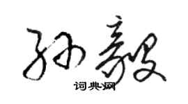 駱恆光孫毅草書個性簽名怎么寫