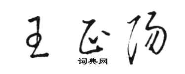 駱恆光王正陽草書個性簽名怎么寫