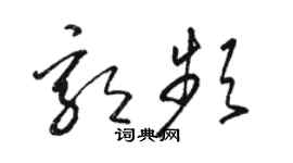 駱恆光郭頻草書個性簽名怎么寫