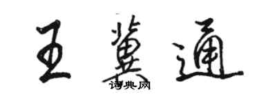 駱恆光王冀通行書個性簽名怎么寫