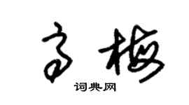 朱錫榮高梅草書個性簽名怎么寫