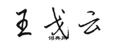 駱恆光王戈雲行書個性簽名怎么寫