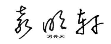 駱恆光袁明軒草書個性簽名怎么寫