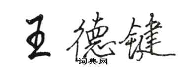 駱恆光王德鍵行書個性簽名怎么寫