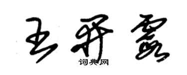 朱錫榮王開霞草書個性簽名怎么寫