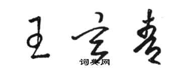 駱恆光王玄青草書個性簽名怎么寫