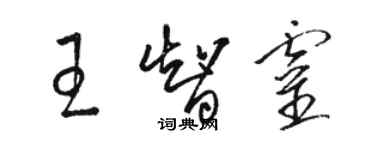 駱恆光王智靈草書個性簽名怎么寫