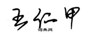 朱錫榮王仁甲草書個性簽名怎么寫
