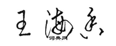 駱恆光王海香草書個性簽名怎么寫