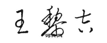 駱恆光王黎吉草書個性簽名怎么寫