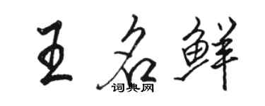 駱恆光王名鮮行書個性簽名怎么寫