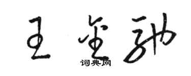 駱恆光王金馳草書個性簽名怎么寫