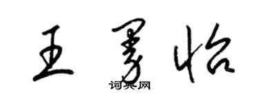 梁錦英王曼怡草書個性簽名怎么寫