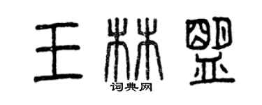 曾慶福王林盟篆書個性簽名怎么寫
