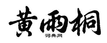 胡問遂黃雨桐行書個性簽名怎么寫