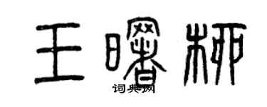 曾慶福王曙柳篆書個性簽名怎么寫