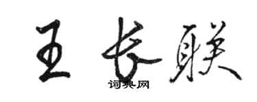 駱恆光王長聯行書個性簽名怎么寫