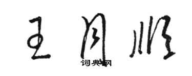 駱恆光王月順草書個性簽名怎么寫