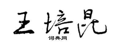 曾慶福王培昆行書個性簽名怎么寫