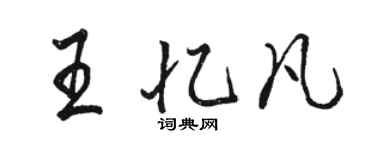 駱恆光王憶凡行書個性簽名怎么寫