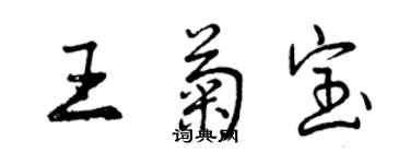 曾慶福王菊寶行書個性簽名怎么寫