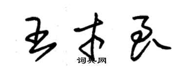 朱錫榮王才良草書個性簽名怎么寫