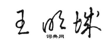 駱恆光王明城草書個性簽名怎么寫