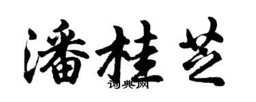 胡問遂潘桂芝行書個性簽名怎么寫