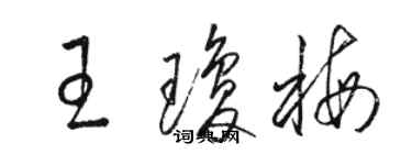 駱恆光王瓊梅草書個性簽名怎么寫