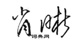 駱恆光肖晰草書個性簽名怎么寫