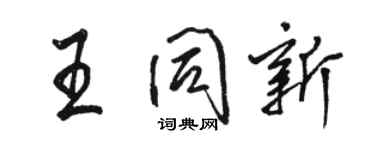 駱恆光王同新行書個性簽名怎么寫