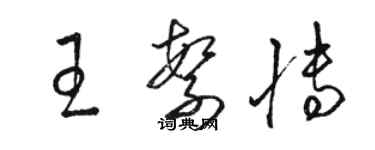 駱恆光王繁博草書個性簽名怎么寫