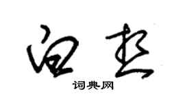 朱錫榮白想草書個性簽名怎么寫