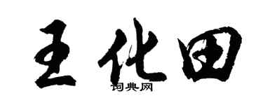 胡問遂王化田行書個性簽名怎么寫