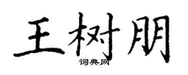 丁謙王樹朋楷書個性簽名怎么寫