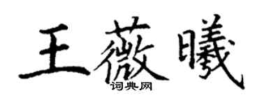 丁謙王薇曦楷書個性簽名怎么寫