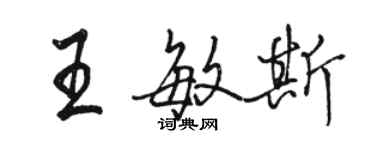 駱恆光王敏斯行書個性簽名怎么寫