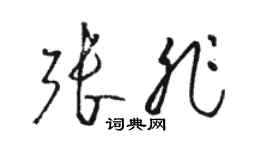 駱恆光張非草書個性簽名怎么寫