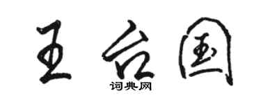 駱恆光王台國行書個性簽名怎么寫