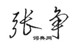 駱恆光張爭行書個性簽名怎么寫