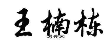 胡問遂王楠棟行書個性簽名怎么寫