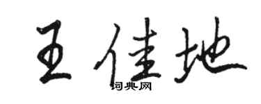 駱恆光王佳地行書個性簽名怎么寫