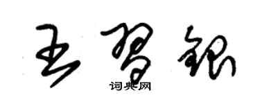 朱錫榮王習銀草書個性簽名怎么寫