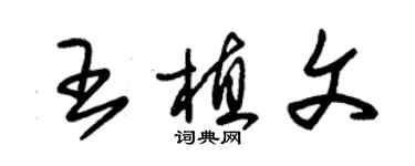 朱錫榮王植文草書個性簽名怎么寫